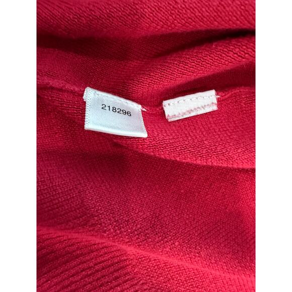 LOFT Petite Red Pima Cotton Cardigan Button Front Sweater Size PM EUC - Picture 5 of 7